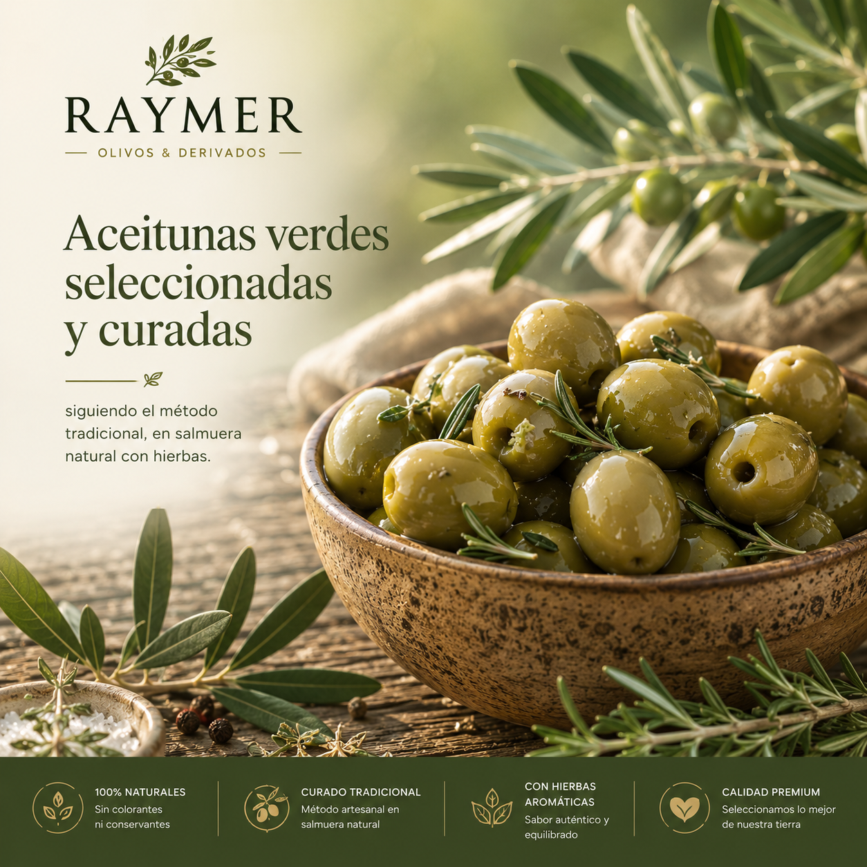 Aceitunas Verdes en Salmuera